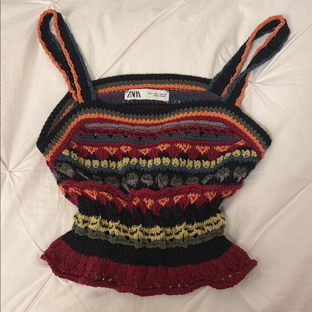 Zara Multicolor Knit Tank Top